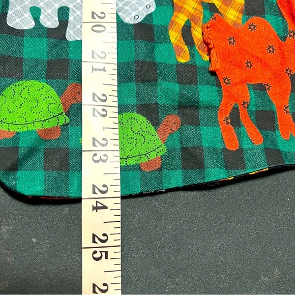 Handmade Noah’s Ark Theme/Zoo Reversible Unisex Open Vest Boho Hipster Vest EUC - Picture 10 of 10